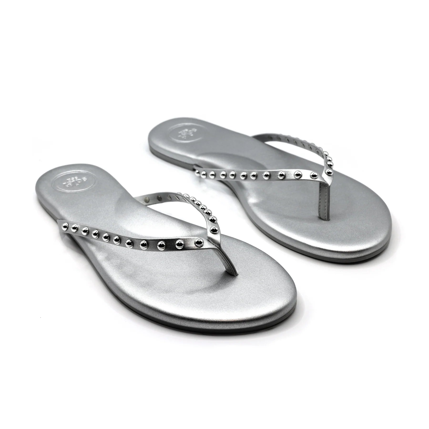 Solei Sea Flip Flops - Silver Stud