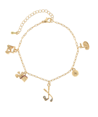 The Golf Charm Bracelet- Gold