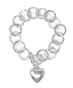 The Rylee Heart Bracelet- Silver