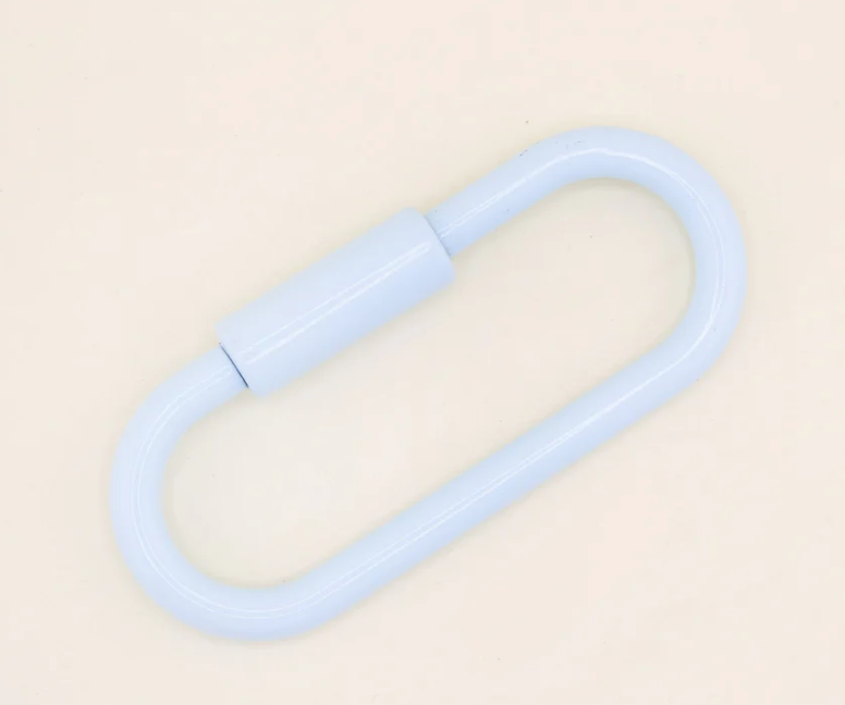 Oval Key Chain- Light Blue