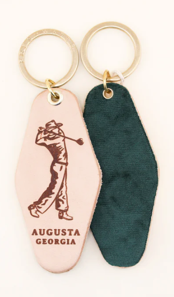 Golf Leather Key Chain- Augusta