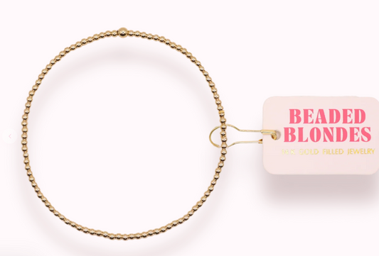 2MM Gold Beaded Bracelet