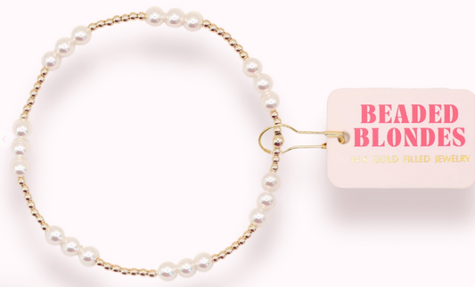 ILY Pearl Bracelet in Gold