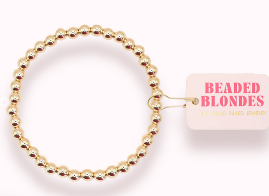 5MM Gold Beaded Bracelet