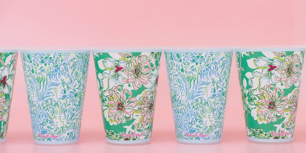 The Lilly Pulitzer Pool Cups- Dandy Lions & Blossom Views