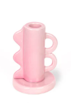 Double Handle Candle Holder- Pink