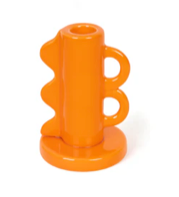 Double Handle Candle Holder- Orange