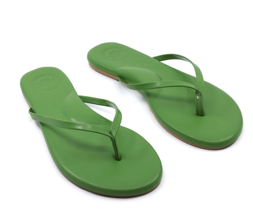 Solei Sea Flip Flops - Green Grass