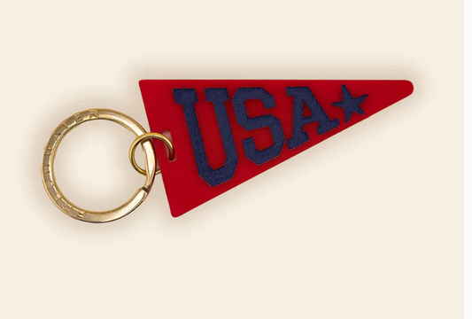 USA Floating Flag Keychain