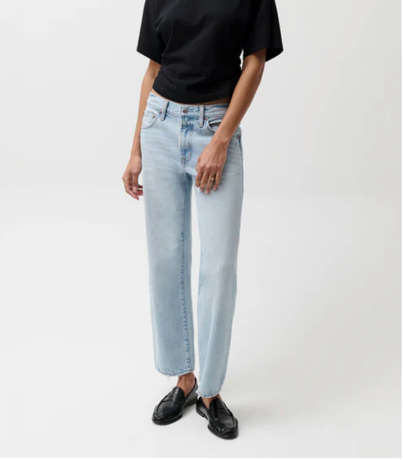The Lexi Mid Rise Bowed Straight Jeans