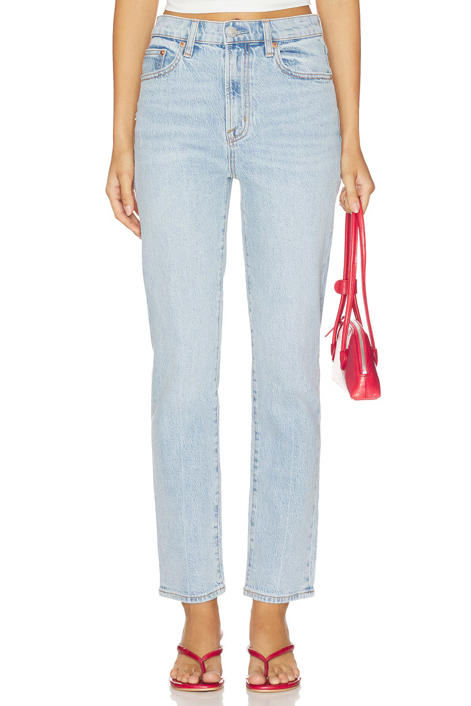 The Bri Ankle High Rise Slim Straight Jeans- Day Off