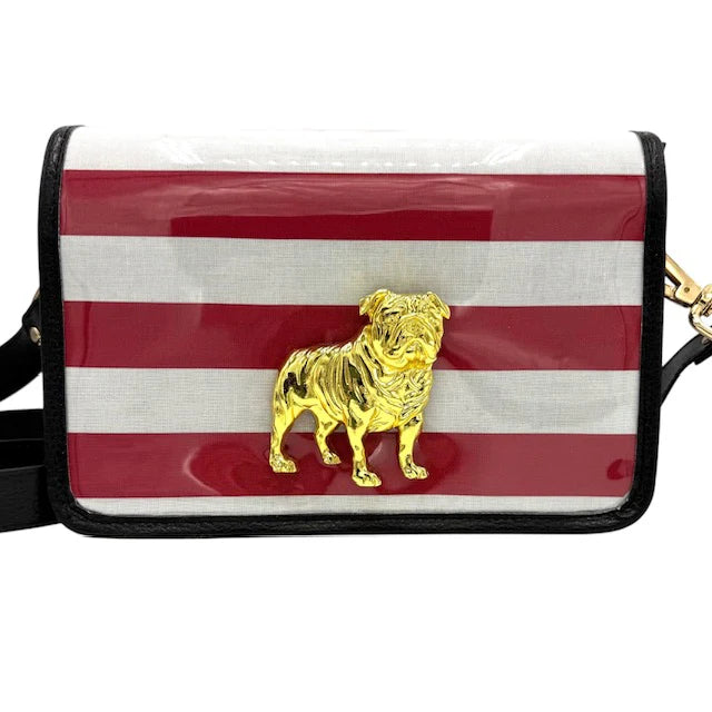Red Stripe with Bulldog Stadium Bag