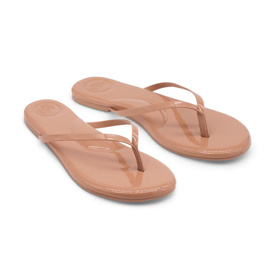 Solei Sea Flip Flops - Nude Patent
