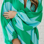 Coco Caftan Dress - Aqua/Green