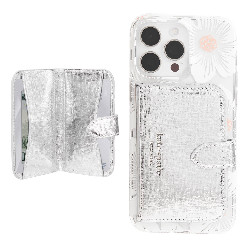 The Kate Spade New York Morgan Wallet MagSafe - Metallic Silver
