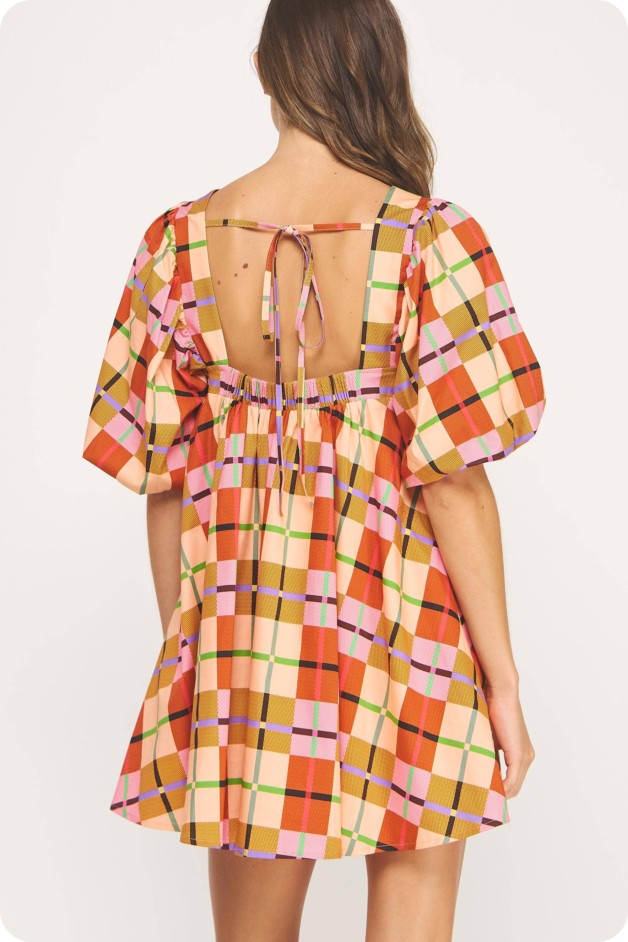 Amelia Plaid Mini Dress