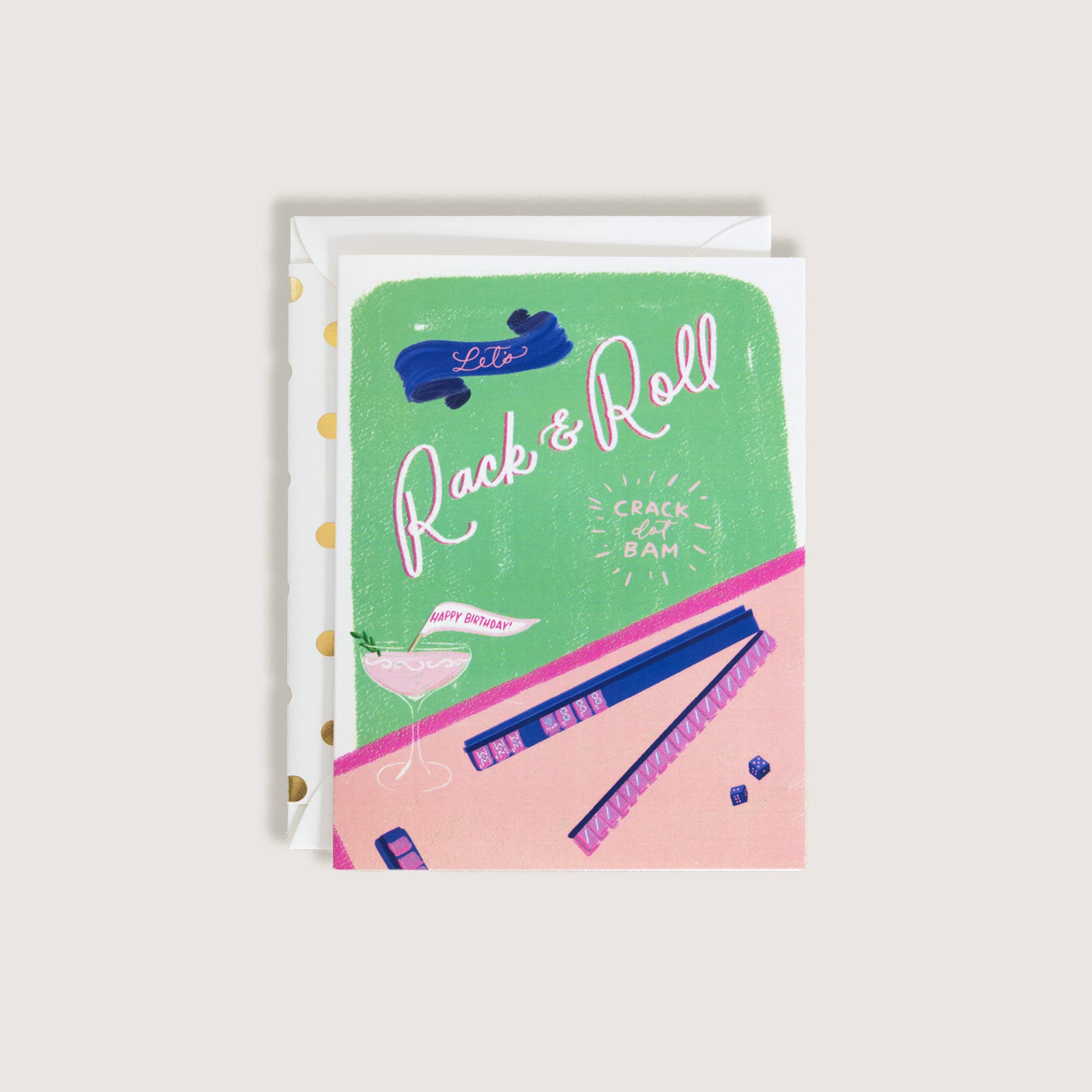 Let's Rack and Roll! Mahjong Birthday Card 