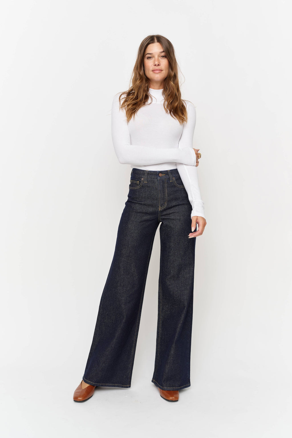 Andrews High Rise Extra Wide Leg - Timbers