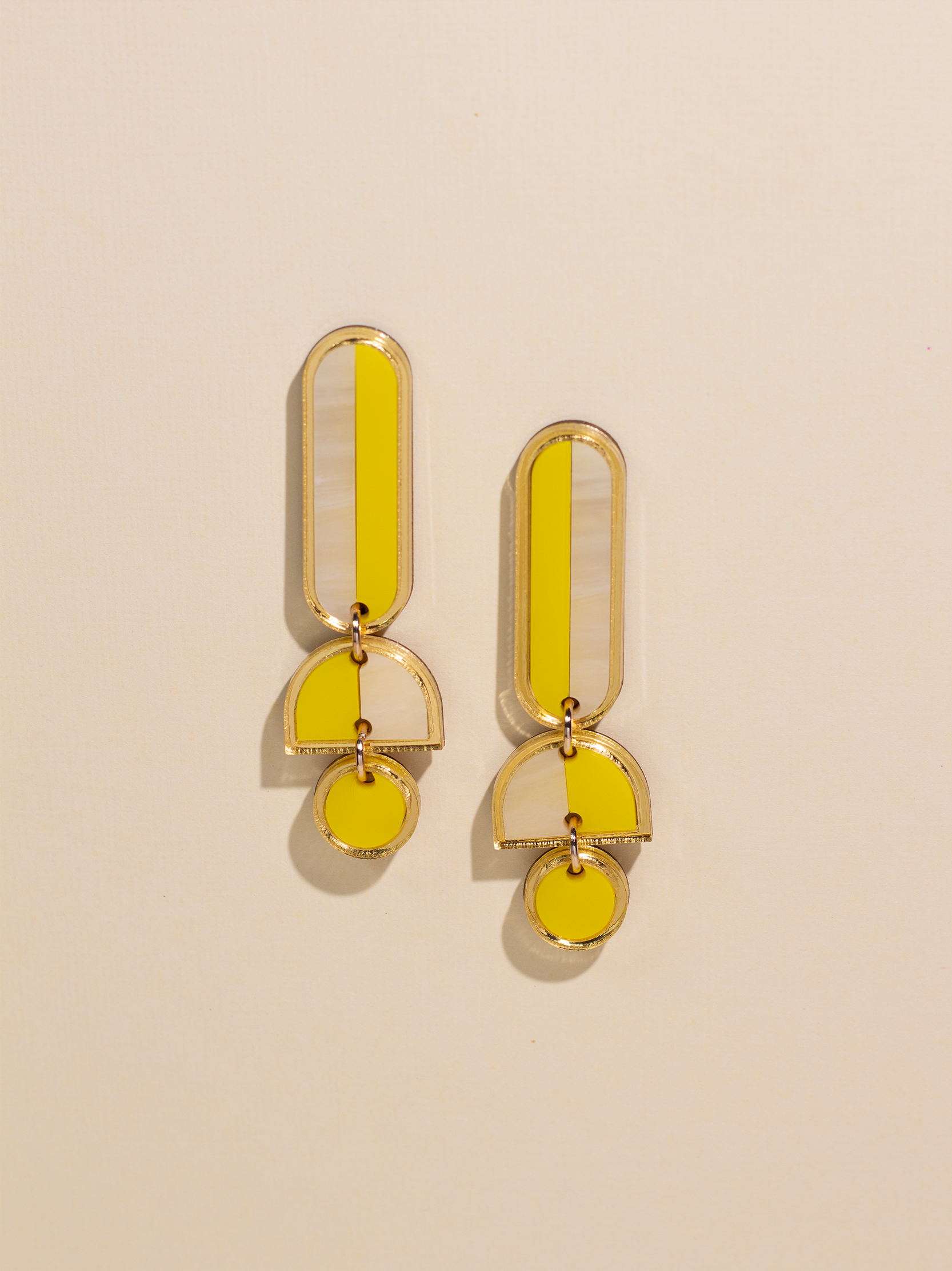 Lanie - Yellow Dangle Earrings