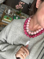 The Jensen Necklace - Light Marble Pink
