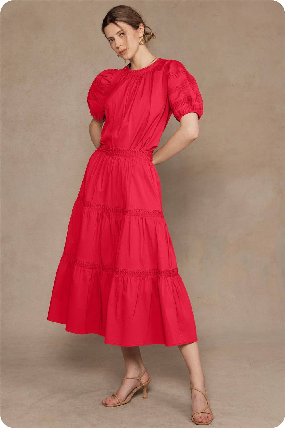 The Reverse Pintuck Midi Skirt