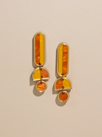 Lanie - Orange Dangle Earrings