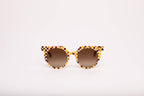 SARDINE - Aster - Toasted Moxie Round Checkered Sunglasses