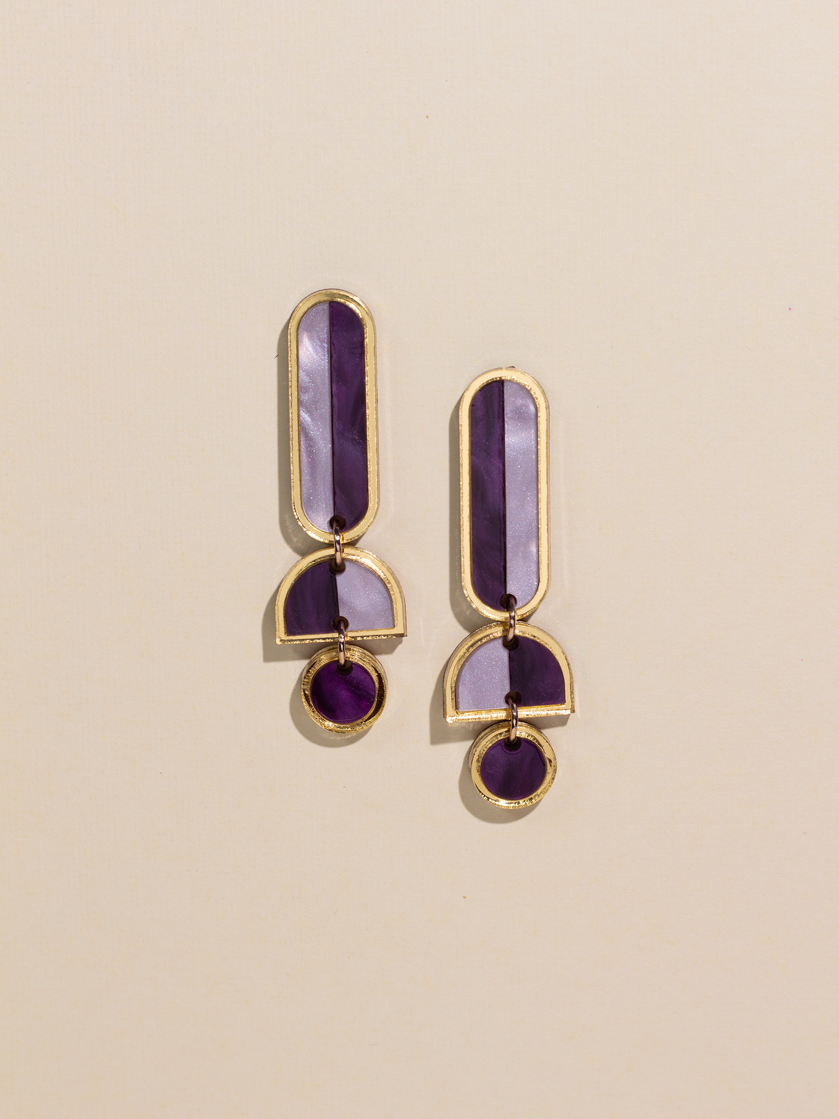 Lanie - Purple Dangle Earrings