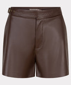 Chocolate Vegan Leather Shorts