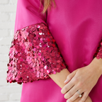 Keri Sparkle Dress - Fuchsia