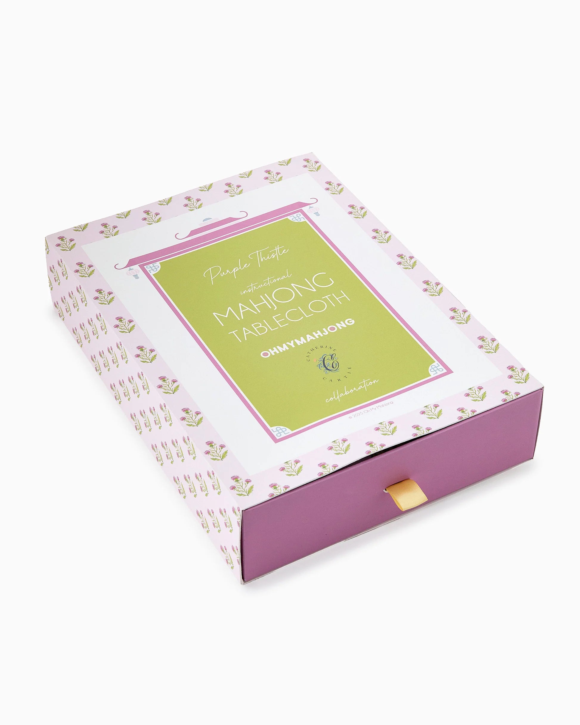 Purple Thistle Mahjong Tablecloth